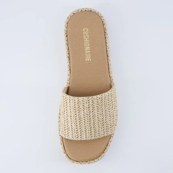 Cushionaire Kudos Platform Wedge Sandals Women Natural Espadrille Comfort Sz 8M - Picture 14 of 16